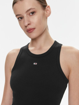 nahlad Tommy Jeans dámske čierne letné šaty Essential