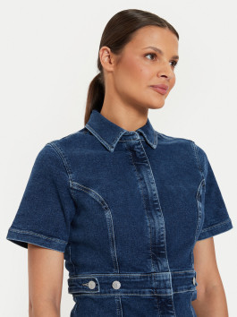 nahlad Tommy Jeans dámske modré džínsové šaty