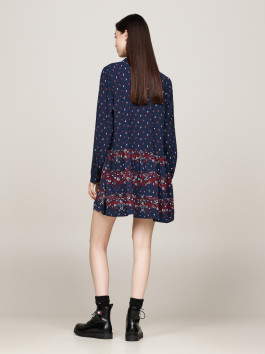 nahlad Tommy Jeans dámske modré šaty Floral