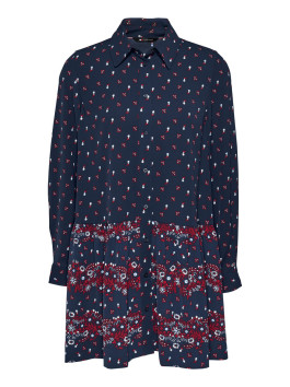 nahlad Tommy Jeans dámske modré šaty Floral