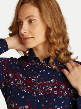 nahlad Tommy Jeans dámske tmavo modré šaty Floral
