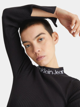 nahlad Calvin Klein dámske čierne úpletové šaty