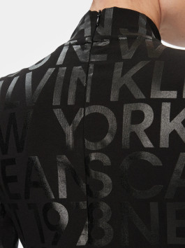 nahlad Calvin Klein dámske čierne tričko s dlhým rukávom