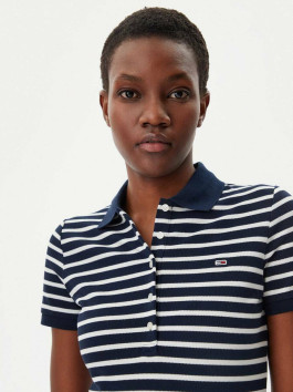 nahlad Tommy Jeans dámske pruhované polo šaty