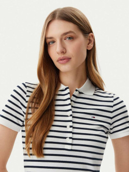 nahlad Tommy Jeans dámske pruhované polo šaty