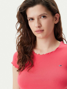 nahlad Tommy Jeans dámske ružové šaty