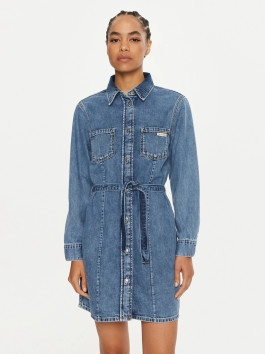 nahlad Calvin Klein dámske modré riflové šaty