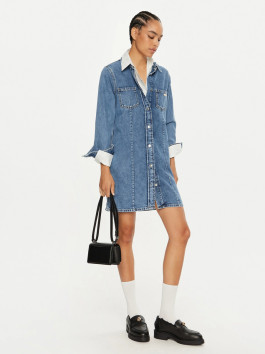 nahlad Calvin Klein dámske modré riflové šaty