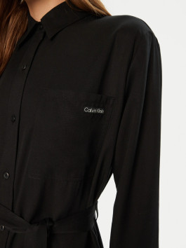 nahlad Calvin Klein dámske čierne košeľové šaty