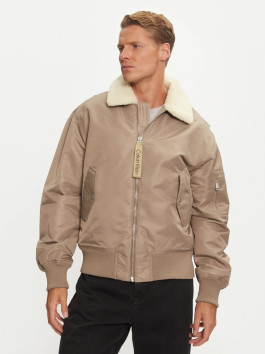 nahlad Calvin Klein pánska zelenohnedá bunda bomber