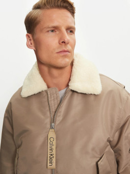 nahlad Calvin Klein pánska zelenohnedá bunda bomber