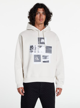 nahlad Calvin Klein pánska krémová mikina Polaroid