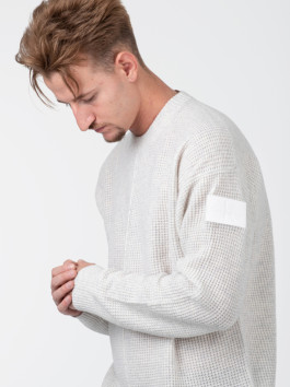 nahlad Calvin Klein pánsky svetlošedý sveter