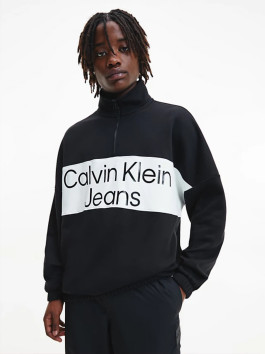nahlad Calvin Klein pánska čierna mikina COLORBLOCK ZIP