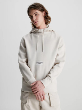 nahlad Calvin Klein pánska béžová mikina TRANSPARENT STRIPE LOGO