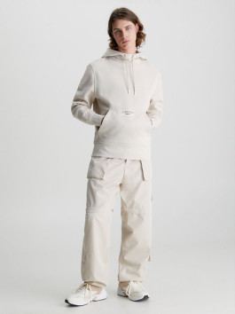 nahlad Calvin Klein pánska béžová mikina TRANSPARENT STRIPE LOGO