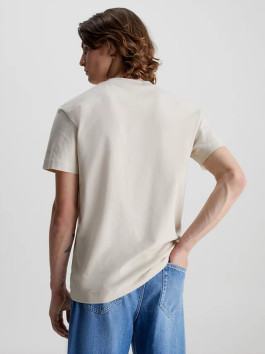nahlad Calvin Klein pánske béžové tričko LOGO TAPE