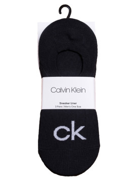 nahlad Calvin Klein pánske čierne ponožky 3 pack