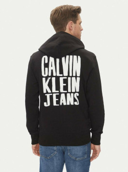 nahlad Calvin Klein pánska čierna mikina Painted