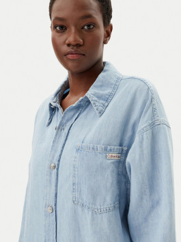 nahlad Calvin Klein dámske modré košeľové šaty