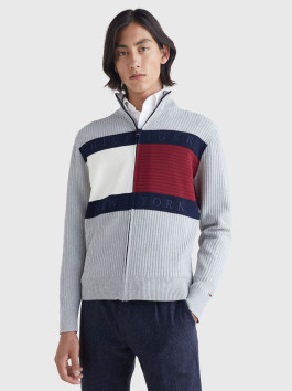 nahlad Tommy Hilfiger pánsky šedý sveter