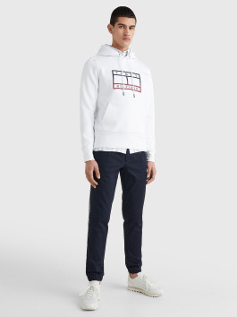 nahlad Tommy Hilfiger pánska biela mikina Flag