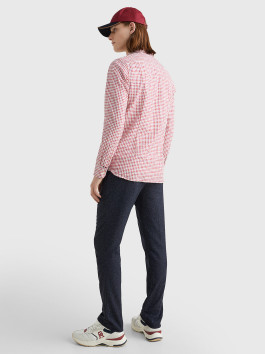nahlad Tommy Hilfiger pánska červená kockovaná košeľa
