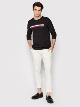 nahlad Tommy Hilfiger pánske čierne tričko s dlhým rukávom