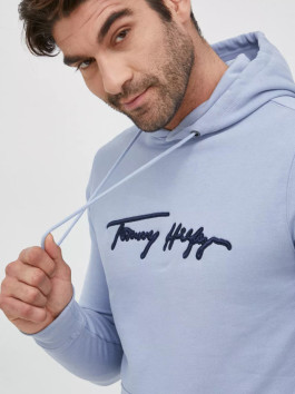 nahlad Tommy Hilfiger pánska svetlomodrá mikina Signature
