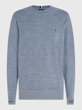 nahlad Tommy Hilfiger pánsky modrý sveter Mouline