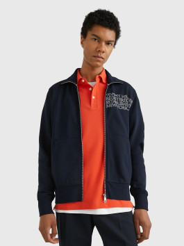 nahlad Tommy Hilfiger pánska tmavo modrá mikina Badged graphic