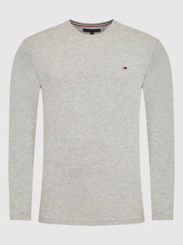 nahlad Tommy Hilfiger pánske šedé tričko s dlhým rukávom
