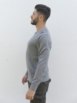 nahlad Tommy Hilfiger pánsky šedý sveter