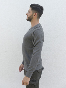 nahlad Tommy Hilfiger pánsky šedý sveter