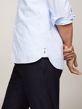 nahlad Tommy Hilfiger pánska bledo modrá košeľa Oxford