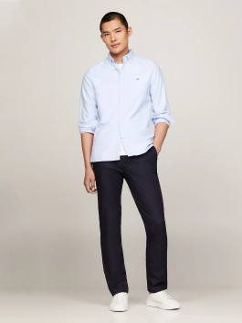 nahlad Tommy Hilfiger pánska bledo modrá košeľa Oxford