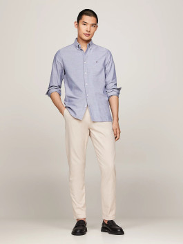 nahlad Tommy Hilfiger pánska šedá košeľa Oxford
