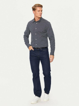 nahlad Tommy Hilfiger pánska modrá košeľa Poplin