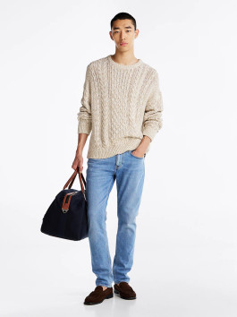 nahlad Tommy Hilfiger pánske modré džínsy Straight