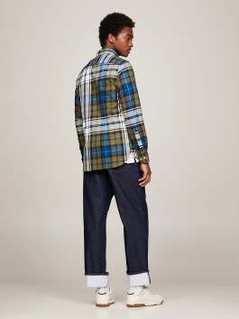 nahlad Tommy Hilfiger pánska zelená kockovaná košeľa