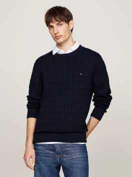 nahlad Tommy Hilfiger pánsky tmavomodrý sveter