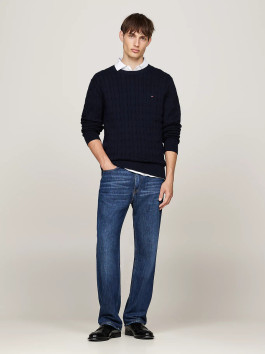 nahlad Tommy Hilfiger pánsky tmavomodrý sveter