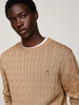 nahlad Tommy Hilfiger pánsky béžový sveter