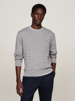 nahlad Tommy Hilfiger pánsky šedý sveter