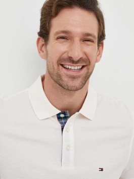 nahlad Tommy Hilfiger pánske biele polo tričko.