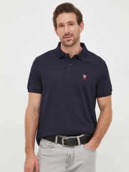 nahlad Tommy Hilfiger pánske tmavo modré polo tričko.