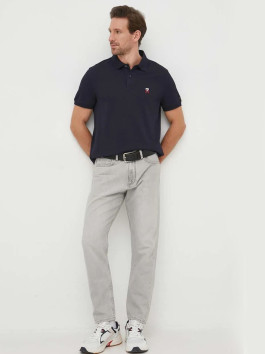 nahlad Tommy Hilfiger pánske tmavo modré polo tričko.