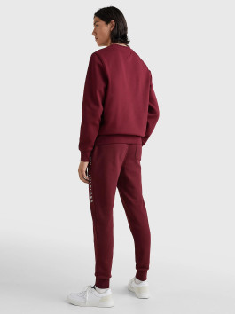 nahlad Tommy Hilfiger pánska vínová mikina Logo