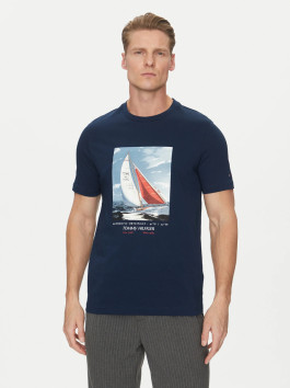 nahlad Tommy Hilfiger pánske tmavo modré tričko