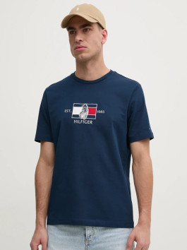 nahlad Tommy Hilfiger pánske tmavo modré tričko